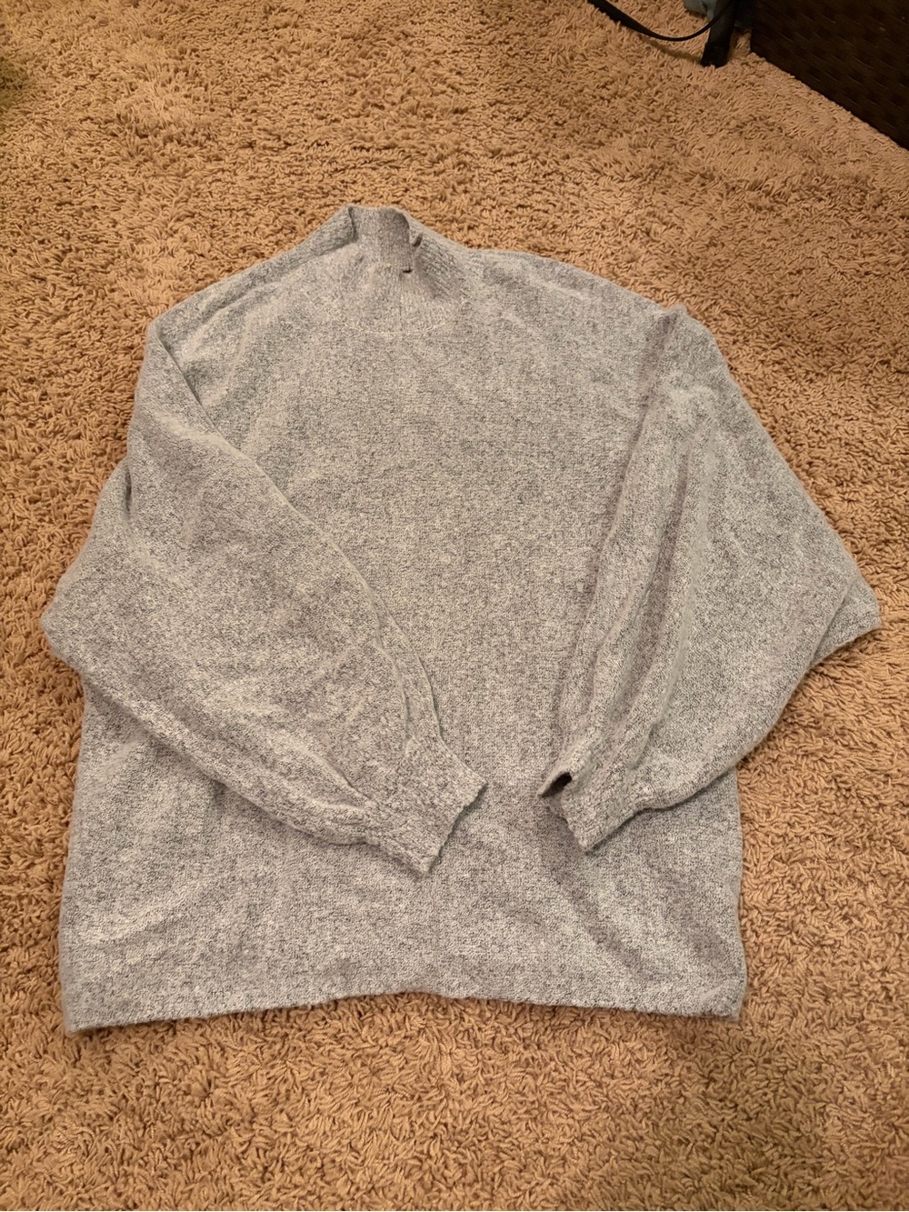 Lulu's Heather Light Gray Turtleneck Sweater